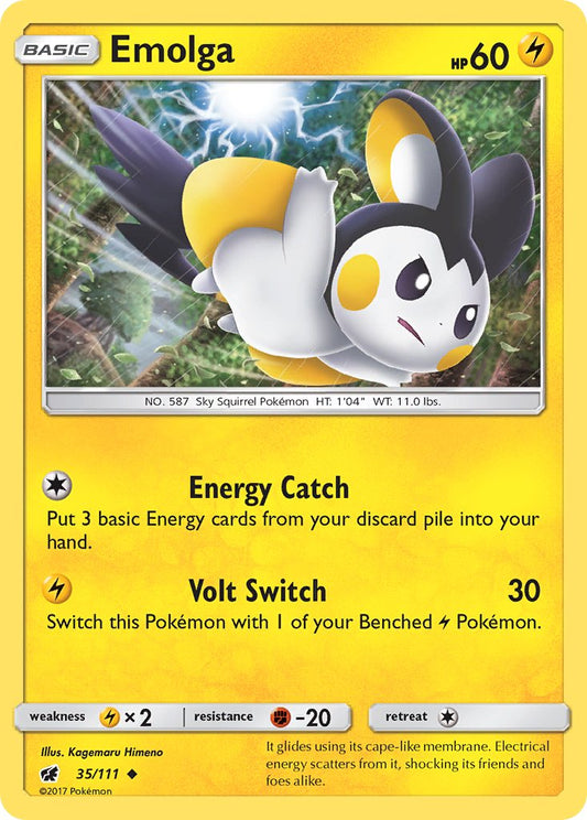 Emolga 35/111 Reverse Uncommon - MissingNo.