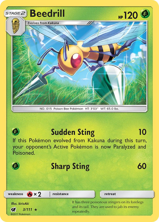 Beedrill 3/111 Reverse Rare - MissingNo.
