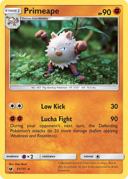 Primeape 51/111 Reverse Rare - MissingNo.