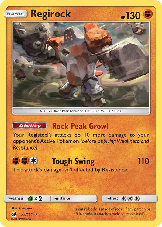 Regirock 53/111 Reverse Rare - MissingNo.