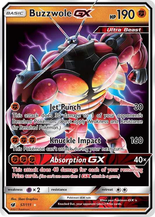 Buzzwole GX 57/111 Holo Rare Ultra Beast GX - MissingNo.