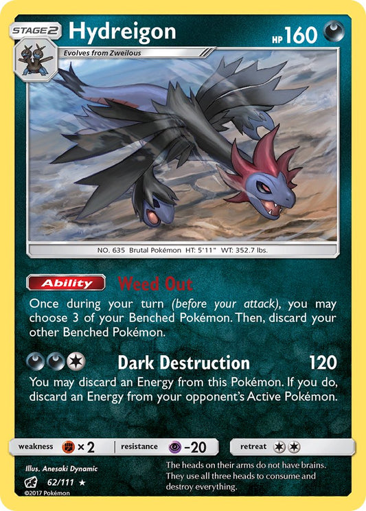 Hydreigon 62/111 Reverse Rare - MissingNo.