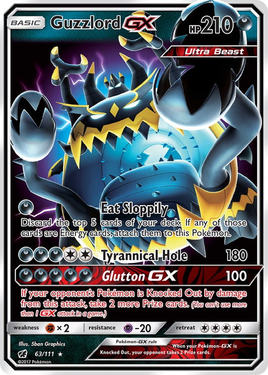 Guzzlord GX 63/111 Holo Rare Ultra Beast GX - MissingNo.
