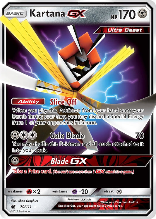 Kartana GX 70/111 Holo Rare Ultra Beast GX - MissingNo.