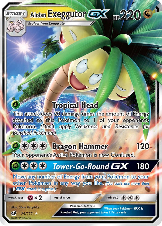 Alolan Exeggutor GX 74/111 Holo Rare GX - MissingNo.