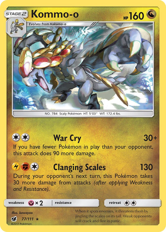 Kommo-o 77/111 Non-Holo Rare - MissingNo.