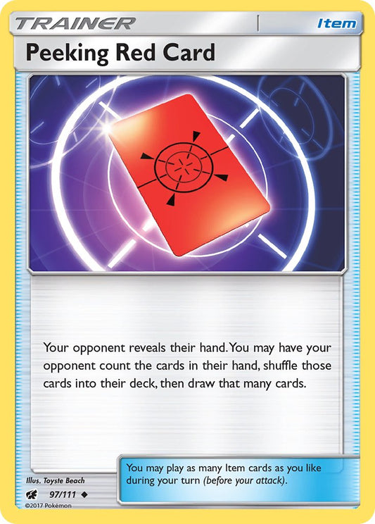 Peeking Red Card 97/111 Reverse Uncommon - MissingNo.