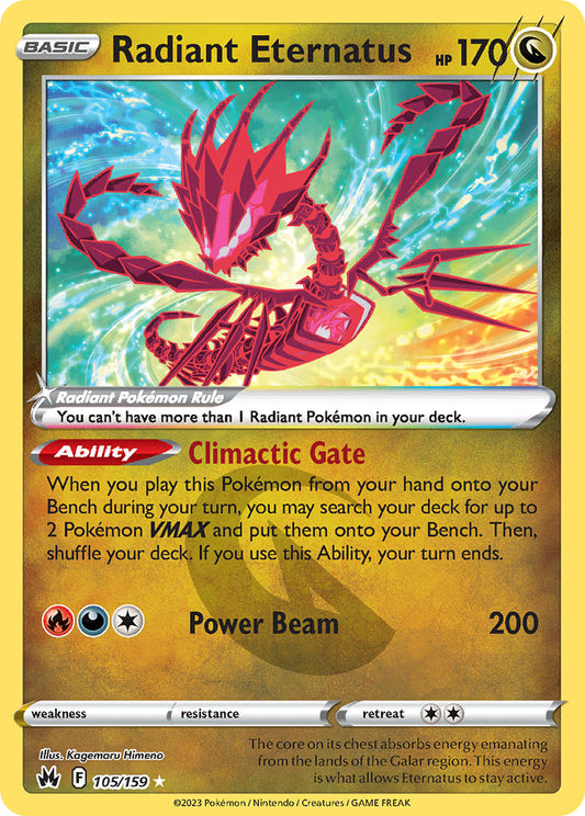 Radiant Eternatus 105/159 Holo Play! Pokémon Stamp Prize Pack Series 3 Exclusive
