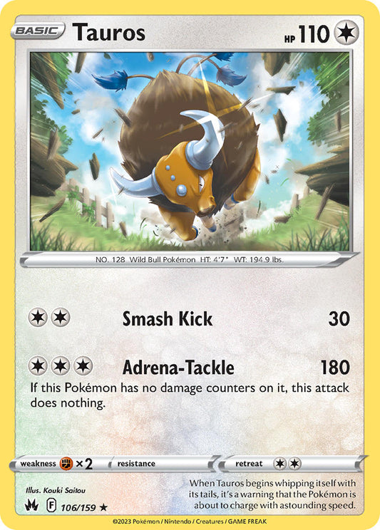 Tauros 106/159 Reverse Rare