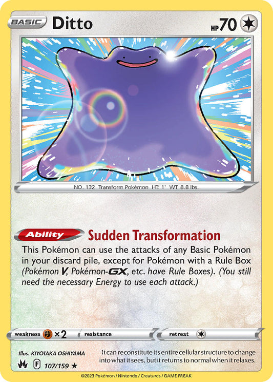 Ditto 107/159 Non-Holo Play! Pokémon Stamp Prize Pack Series 3 Exclusive