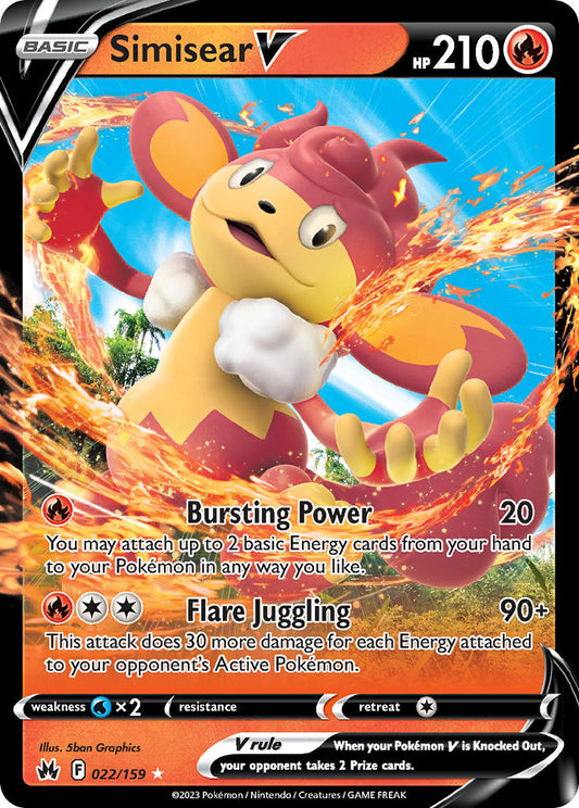 Simisear V 22/159 Holo Rare V