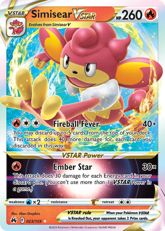 Simisear VSTAR 23/159 Holo Rare VSTAR