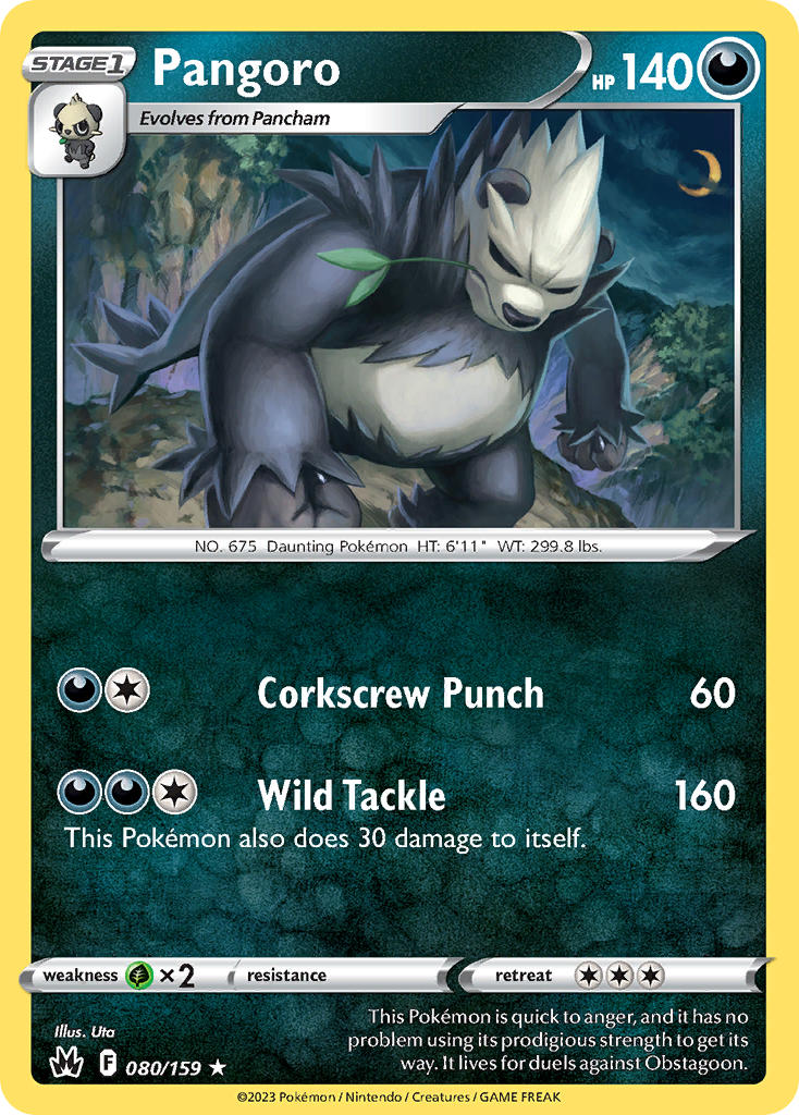 Pangoro 80/159 Reverse Rare