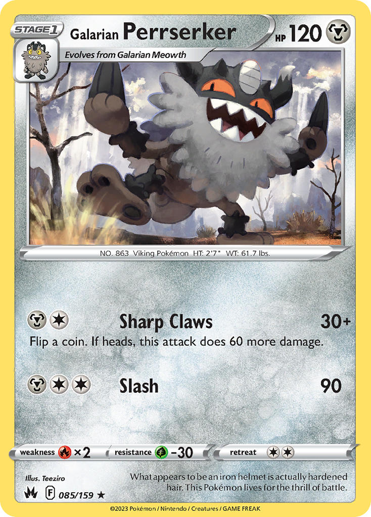 Galarian Perrserker 85/159 Reverse Rare