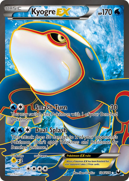 Kyogre EX 104/108 Holo Ultra Rare EX - MissingNo.