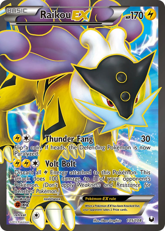 Raikou EX 105/108 Holo Ultra Rare EX - MissingNo.