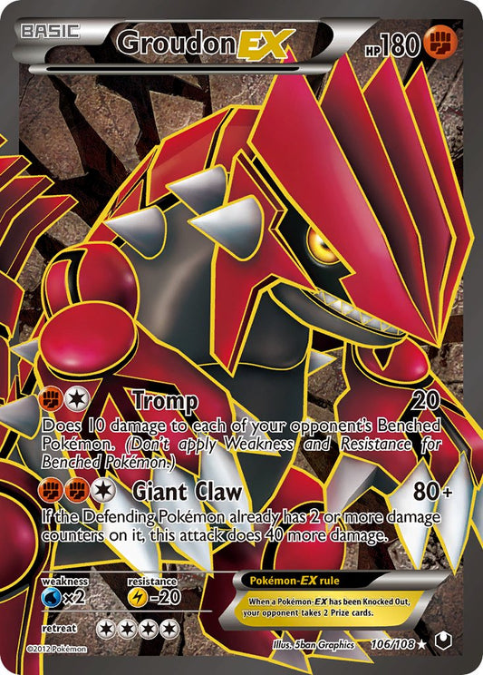 Groudon EX 106/108 Holo Ultra Rare EX - MissingNo.