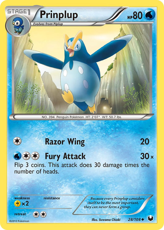 Prinplup 28/108 Uncommon - MissingNo.