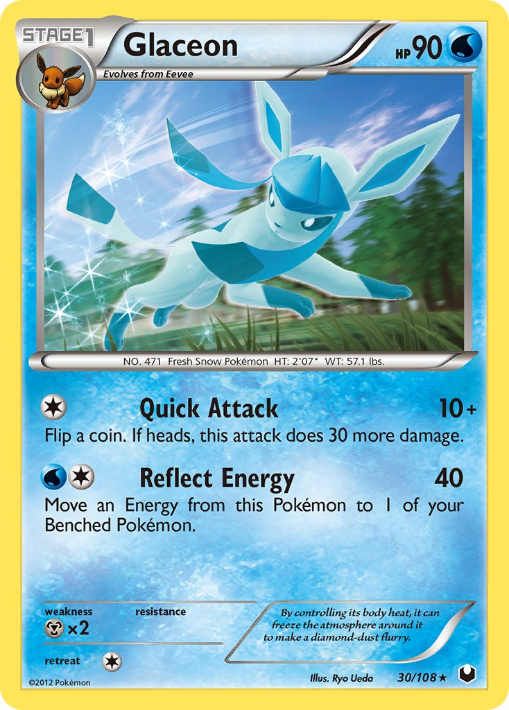 Glaceon 30/108 Reverse Rare - MissingNo.