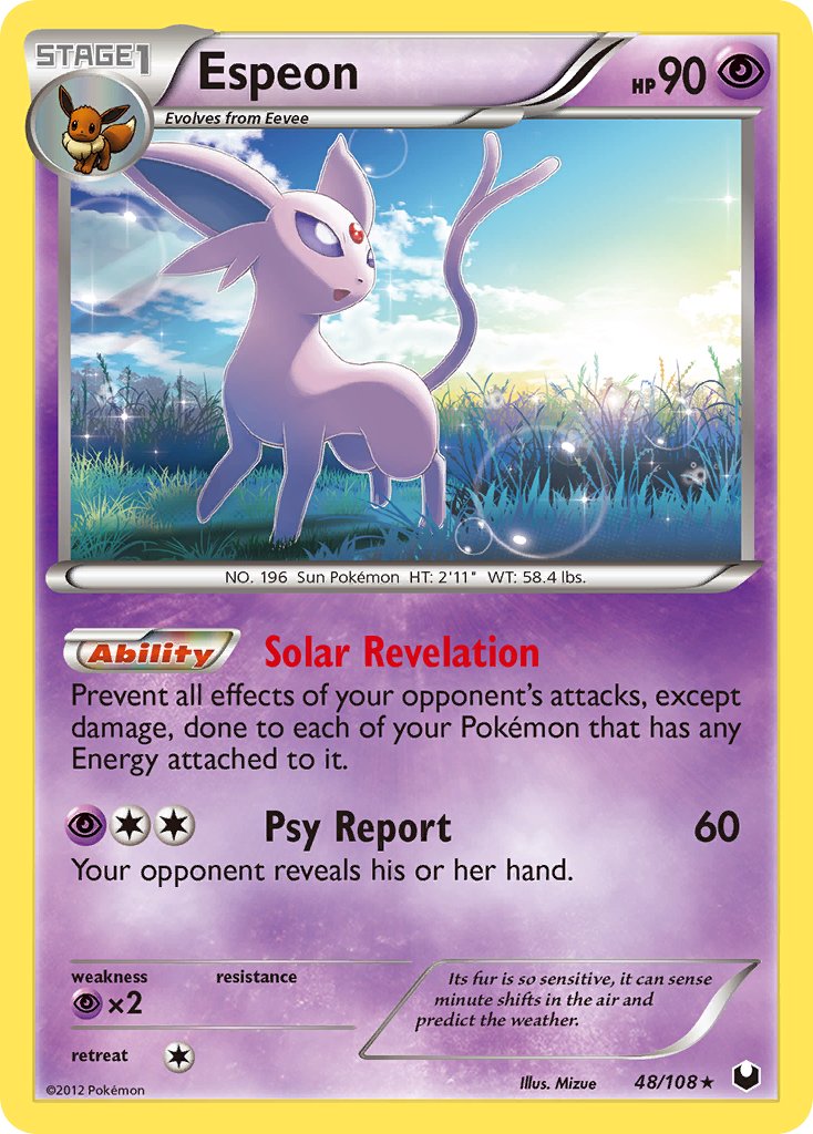 Espeon 48/108 Reverse Rare - MissingNo.
