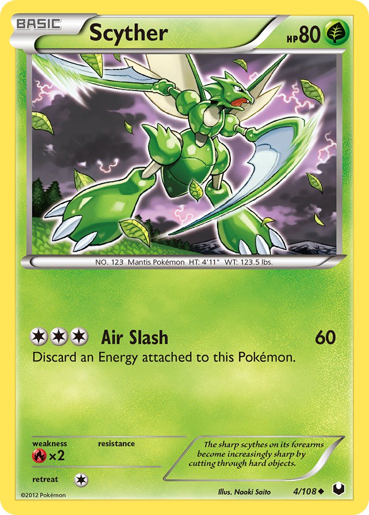 Scyther 4/108 4th Place Crosshatch Holo Pokémon League Chespin/Fennekin Season League Challenge Promo - MissingNo.