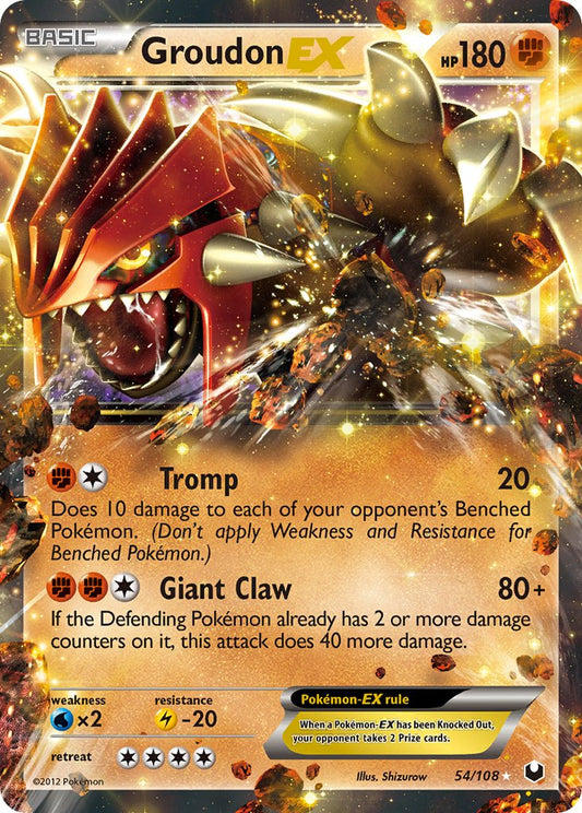 Groudon EX 54/108 Holo Rare EX - MissingNo.