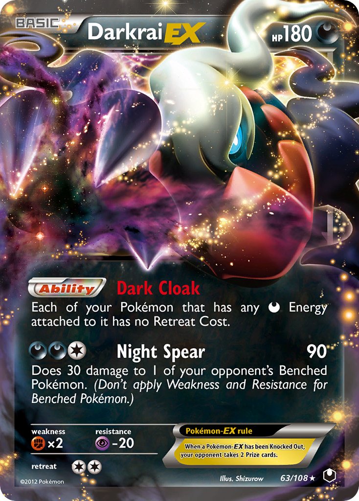 Darkrai EX 63/108 Holo Rare EX - MissingNo.