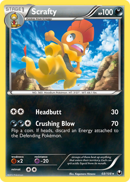 Scrafty 68/108 Non-Holo Rare - MissingNo.