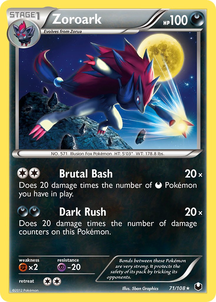 Zoroark 71/108 Non-Holo Rare - MissingNo.