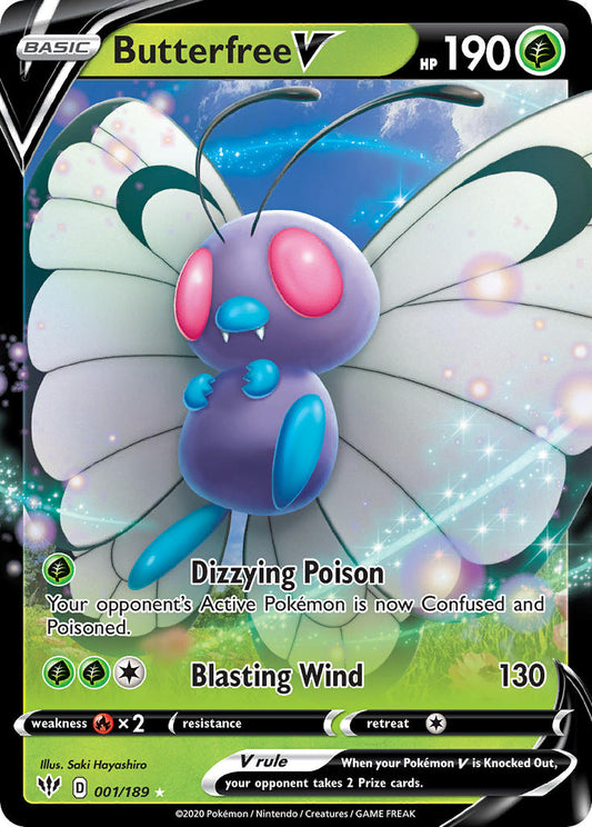 Butterfree V 001/189 Holo Rare V - MissingNo.