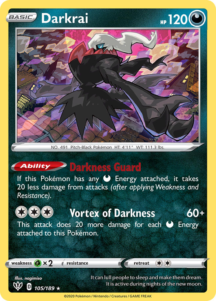 Darkrai 105/189 Holo Rare - MissingNo.