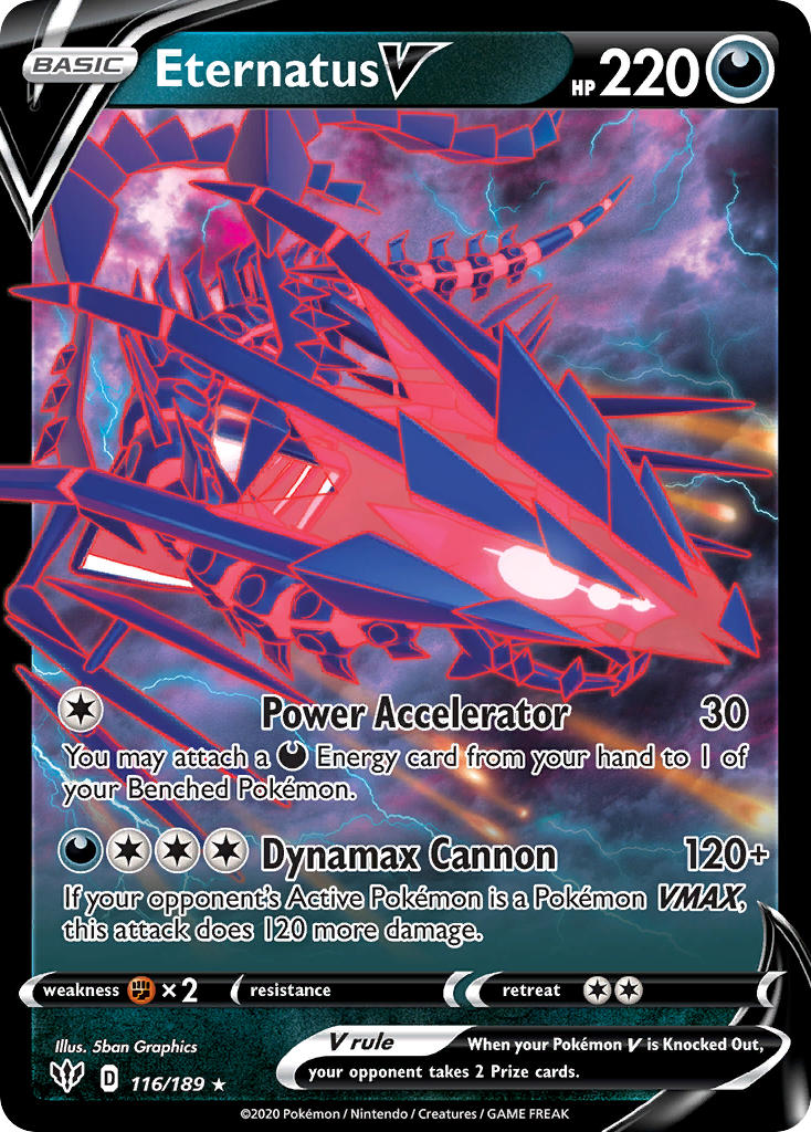 Eternatus V 116/189 Holo Rare V - MissingNo.