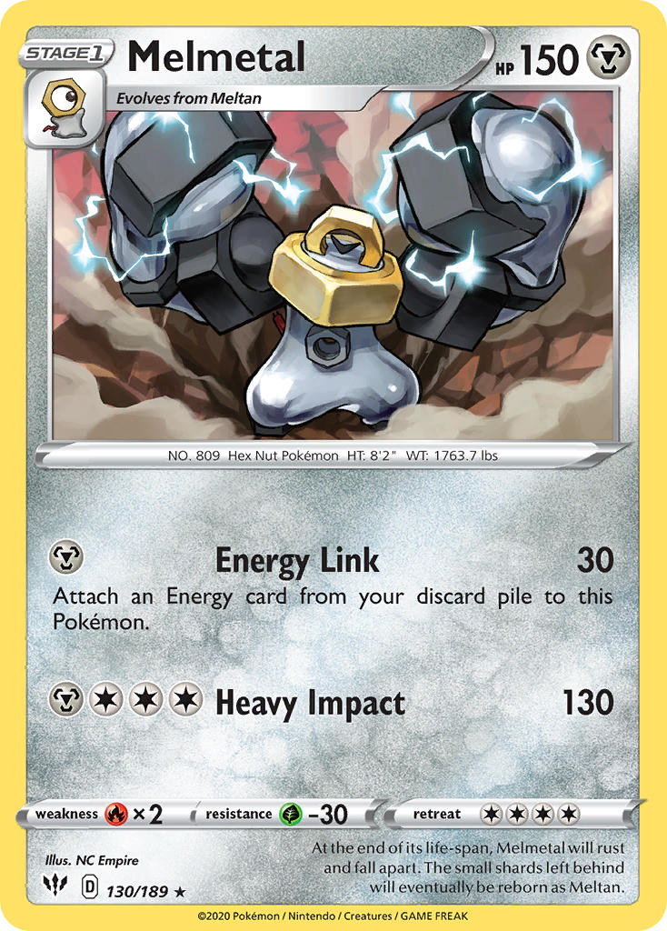Melmetal 130/189 Reverse Rare - MissingNo.