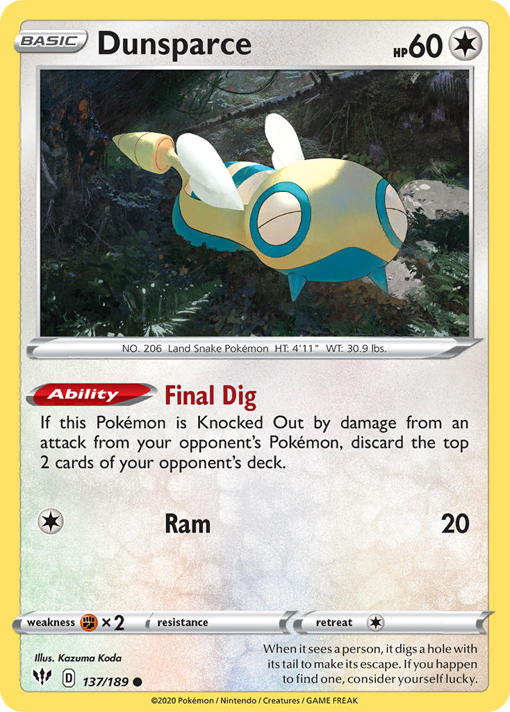 Dunsparce 137/189 Common - MissingNo.