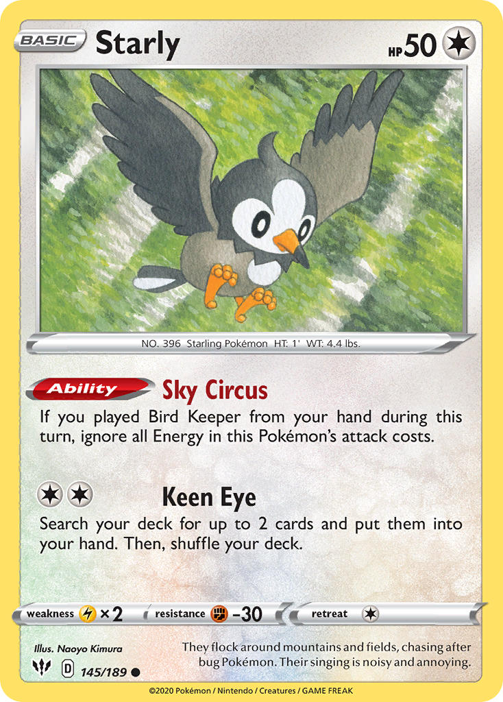 Starly 145/189 Reverse Common - MissingNo.