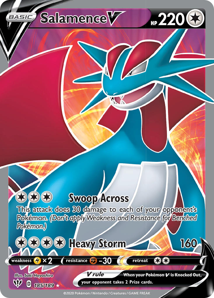 Salamence V 185/189 Holo Ultra Rare V - MissingNo.