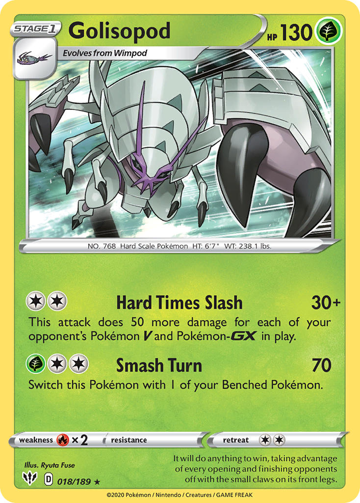 Golisopod 018/189 Reverse Rare - MissingNo.