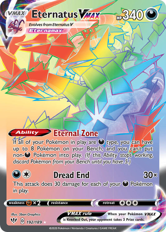 Eternatus VMAX 192/189 Rainbow Secret Rare VMAX - MissingNo.