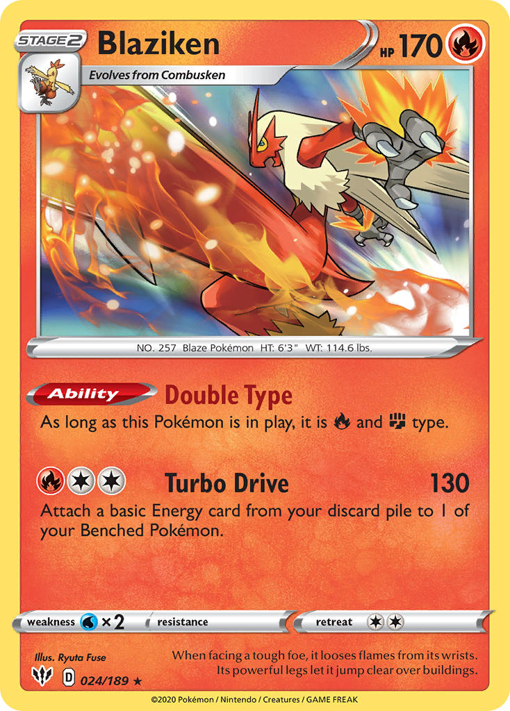 Blaziken 024/189 Holo Rare - MissingNo.