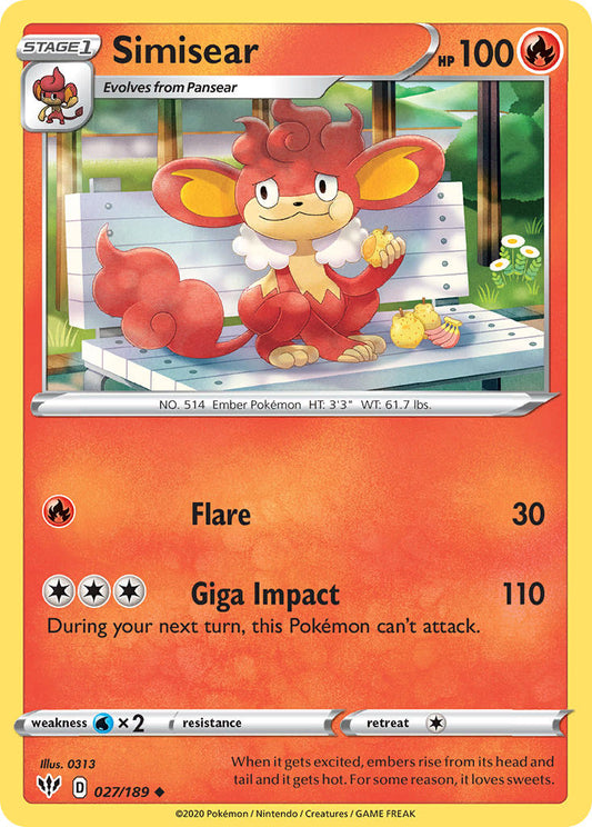 Simisear 027/189 Reverse Uncommon - MissingNo.