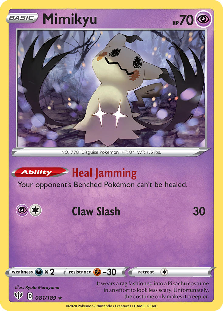 Mimikyu 081/189 Holo Rare - MissingNo.