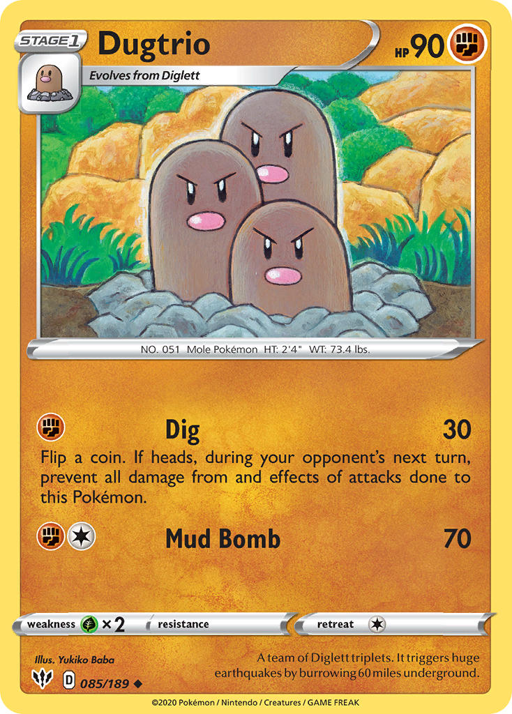 Dugtrio 085/189 Reverse Uncommon - MissingNo.