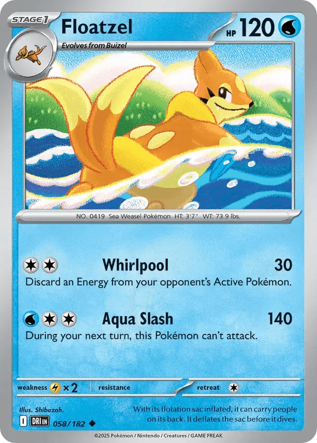 Floatzel 58/182 Uncommon - MissingNo.