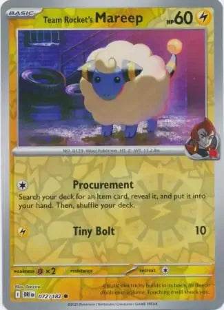 Team Rocket's Mareep 72/182 Reverse Common - MissingNo.