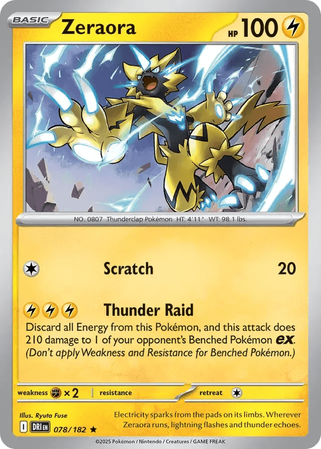 Zeraora 78/182 Holo Rare - MissingNo.