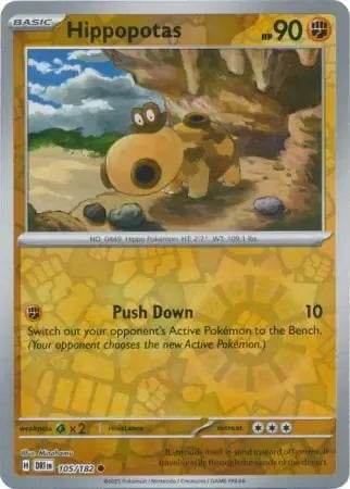 Hippopotas 105/182 Reverse Common - MissingNo.