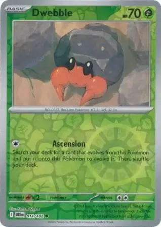 Dwebble 11/182 Reverse Common - MissingNo.