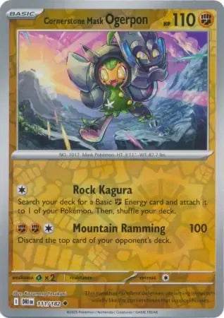 Cornerstone Mask Ogerpon 111/182 Reverse Uncommon - MissingNo.