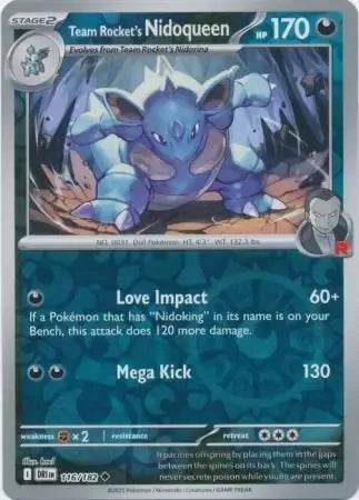 Team Rocket's Nidoqueen 116/182 Reverse Uncommon - MissingNo.