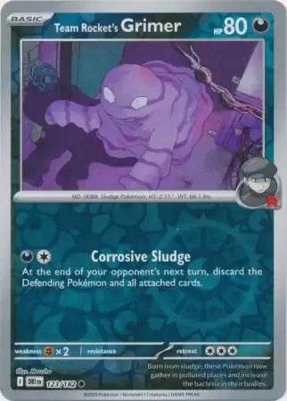 Team Rocket's Grimer 123/182 Reverse Common - MissingNo.